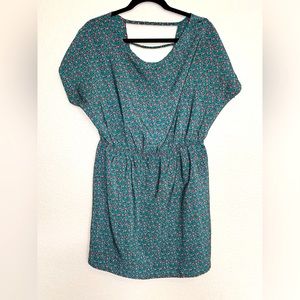 Sweet Claire blue green floral mini dress